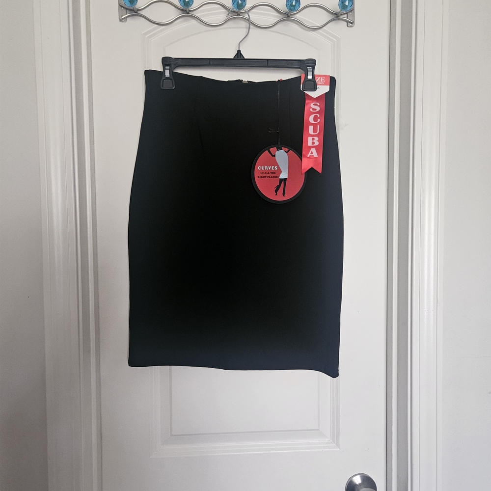 Curves Black Pencil Skirt